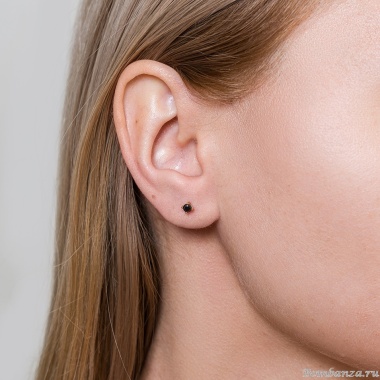 Пусеты Fiore Luna, BLACK